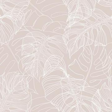 Monstera Leaf Wallpaper In Nude I Love
