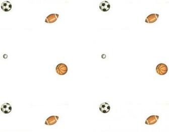 Sports Balls Wallpaper Basketball Football Accent Wall Paper