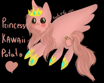 Princess Kawaii Potato Pony By Purplenightthekitty