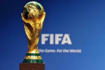 World Championship Cup In On A Blue Background