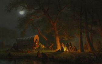 Wallpaper People Picture Wagon Bed Genre Albert Bierstadt