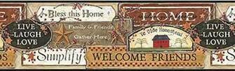 Black Country Signs Wall Border Wallpaper