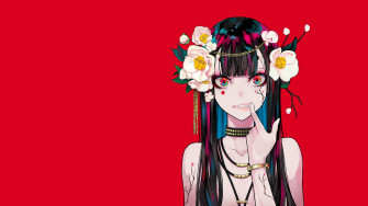 Anime Red Wallpaper HD 4k