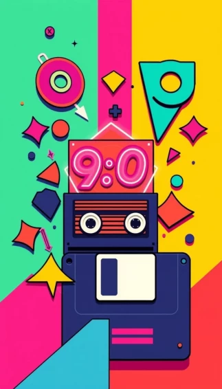 90s Retro Phone Wallpaper
