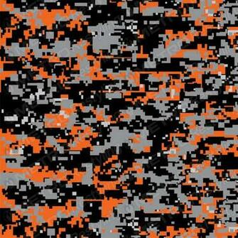 HD Digital Orange Tiger Camouflage Vinyl Wrap Film