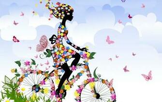 Lady On Bike Cartoon X Close