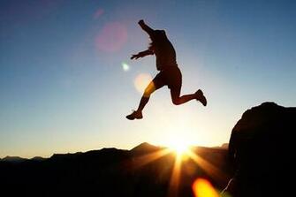 Jump Photoshoot On Sunset Background All For