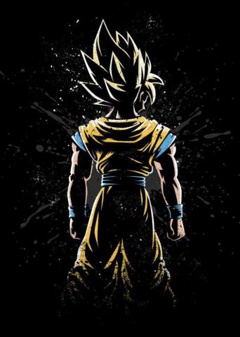 Warrior Poster By Alberto Perez Displate Dragon Ball Z Anime