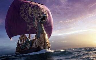Painting Viking Long Ship Wallpaper