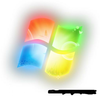 Microsoft Windows Glowing Logo Wallpaper Blue
