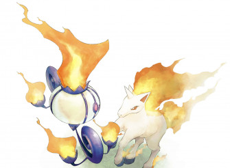 Flaming Rapidashand Chandelure Artwork A0vr00chx4rikoj2 Wallpaper