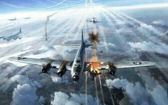Bomber Squadron Painting Wallpaper
