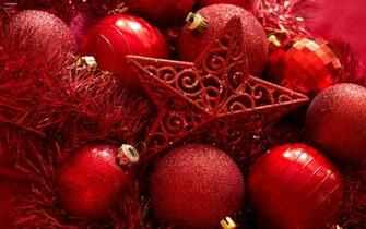 Red Christmas Decoration HD Desktop Wallpaper Widescreen
