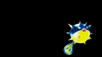 Pokemon Simple Background Black Qwilfish Wallpaper