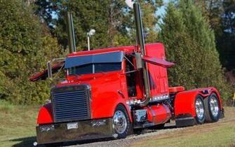 Freightliner Classic Big Rig Truck Custom Wallpaper Background