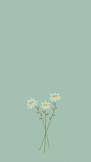 Sage Green Flower Aesthetic Wallpaper