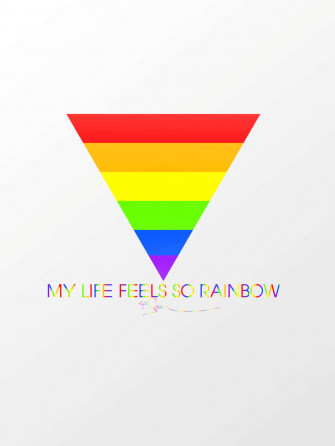 Inverted Triangle With Cute Lgbt Pride Colors Wallpaper