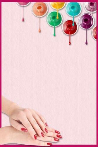 Creative Nail Polish Poster Background Nails In Manicure