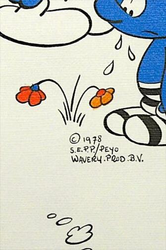Wow Original Vintage Kids Wallpaper Smurfs Signed