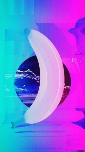 Gray Banana Illustration Glitch Art Webpunk Vaporwave Lsd HD