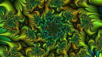Amazing Green Fractal Flower Desktop Pc And Mac Wallpaper