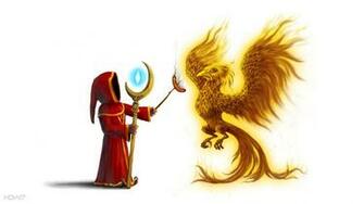 Magicka Summon Phoenix Widescreen HD Wallpaper