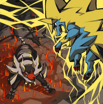 Mega Houndoom Vs Manectric By Chirenbo Deviantart On