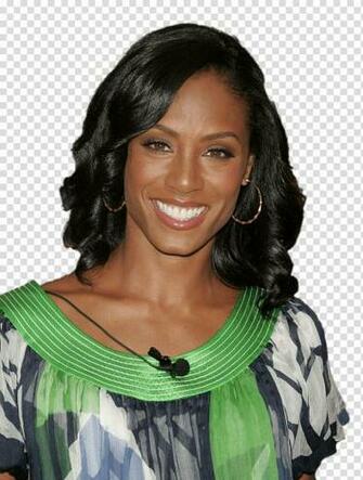 Woman Wearing Green Black And White Dress Jada Pinkett Smith