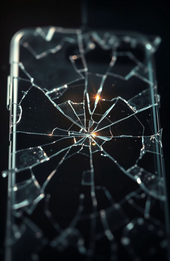 Realistic Cracked Screen Wallpaper
