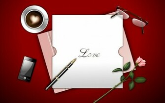 Love Letter Wallpaper Stock Photos