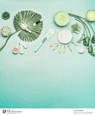 Natural Cosmetics Facial Care Skin Background A Royalty