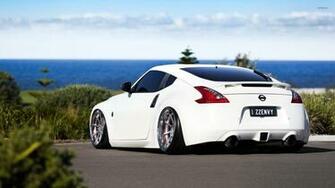 Back Of A White Nissan 370z Wallpaper Car