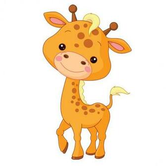 Nursery Bedroom With This Large Baby Giraffe Room Wall Sticker