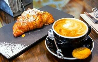 Wallpaper Croissant Baking Cakes Cappuccino Coffee