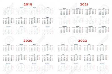 Calendar For Years On Transparent