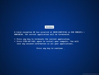 Bsod Or Blue Screen Of Death Wallpaper