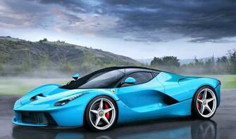 Ferrari Laferrari Tiffany Blue Fog Speed Cars Motors Race Super