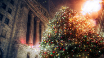 New York Stock Exchange 4k Ultra HD Christmas Tree