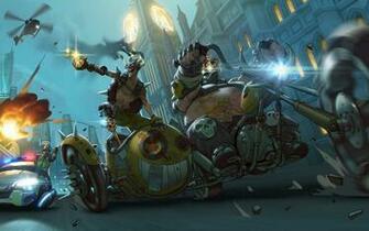 Overwatch Junkrat Mako Rutledge Jamison Fawkes Stock Photos