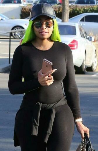 Blac Chyna In Tights Out Los Angeles