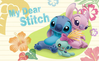 Stitch And Angel Couple Wallpaper
