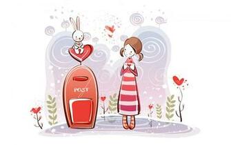 Cartoon Love Couple Wallpaper Clip Art