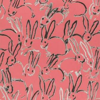 Groundworks Hutch Pink Wallpaper Samples