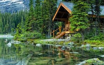 Lake Cabin Wallpaper HD Desktopinhq