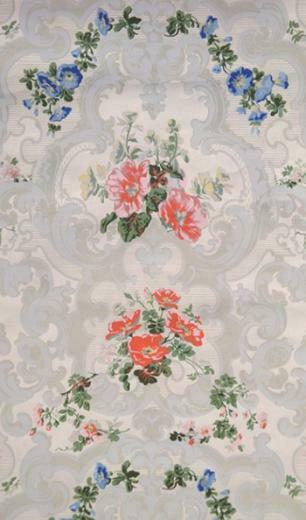 Sprigs Of Greenery Adorn A Reproduction Wallpaper For Uppark House