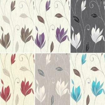 Vymura Synergy Floral Textured Glitter Metallic Vinyl Wallpaper