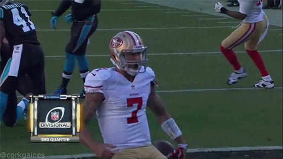 Kaepernick Celebration Mocks Cam Newton S Superman Business Insider