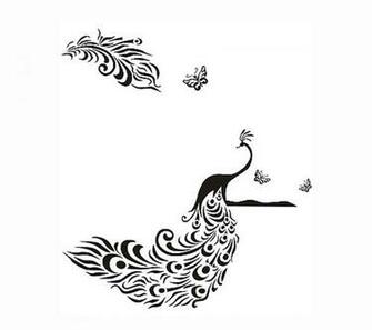 Peacock Wall Decor Sticker By Geekify
