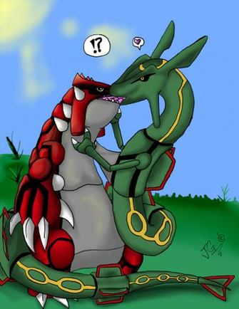 Rayquaza X Groudon By Vinneyv