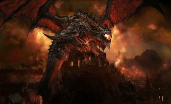 World Of Warcraft Fire Dragon Monster Wallpaper High